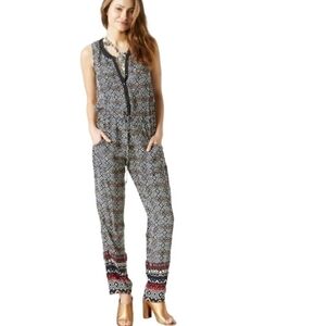 Tolani Blake Silk Geometric Jumpsuit Size S
